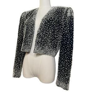 Neiman Marcus Women's Black and Multi Jacket